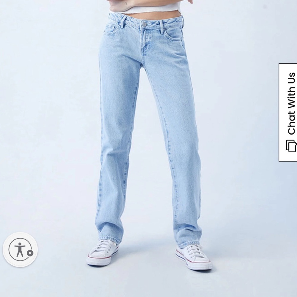 PacSun Eco Light Indigo Low Rise Straight Leg Jeans